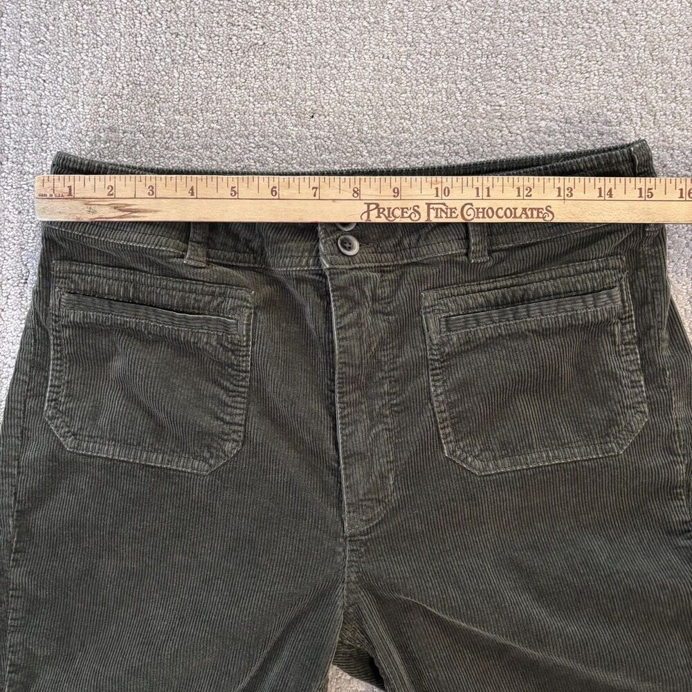 Anthropologie Pilcro 30 Bootcut Green Corduroy Trouser Pants Boho Hippie Goblin - Picture 7 of 14